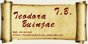 Teodora Buinjac vizit kartica